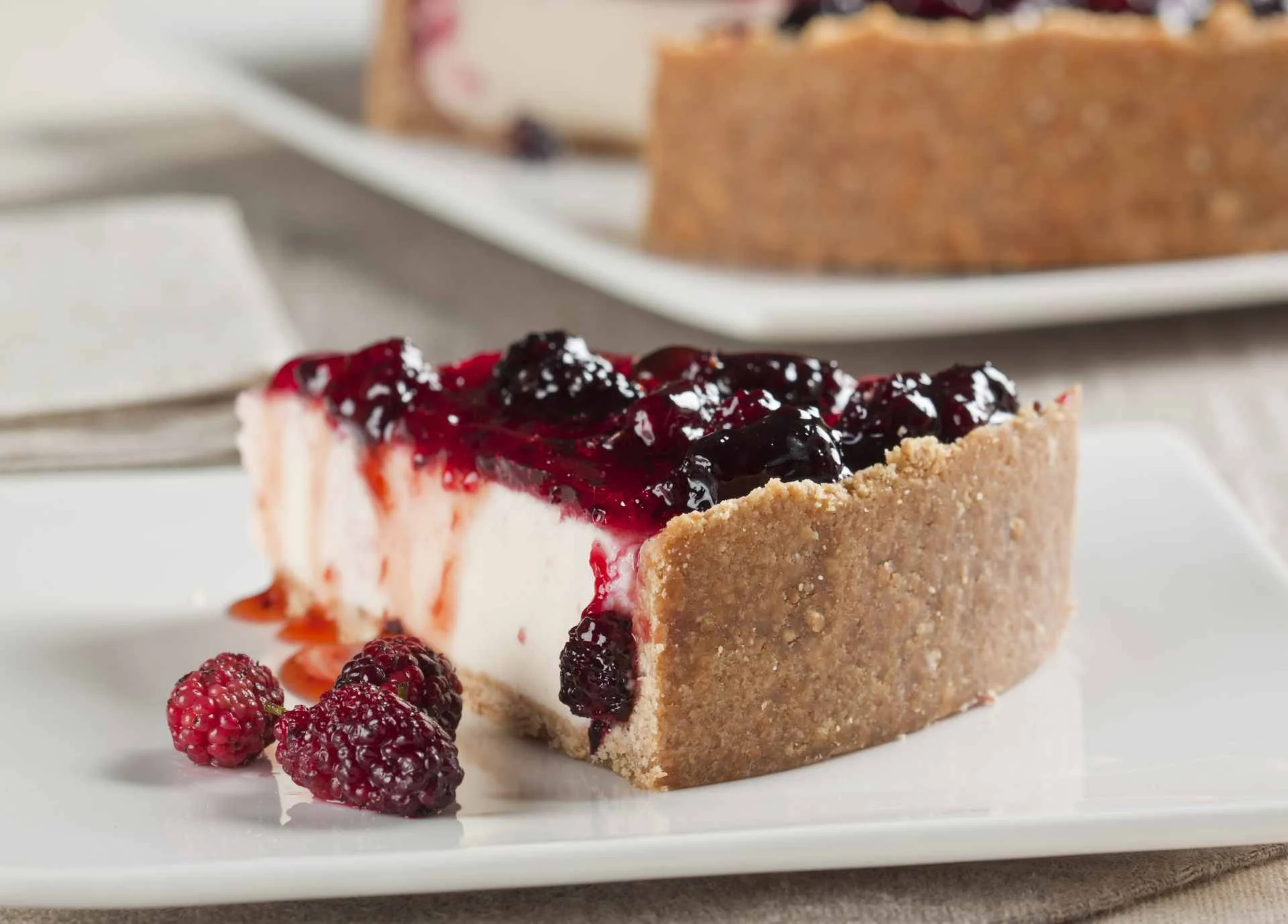 Cheesecake com Geleia de Amora