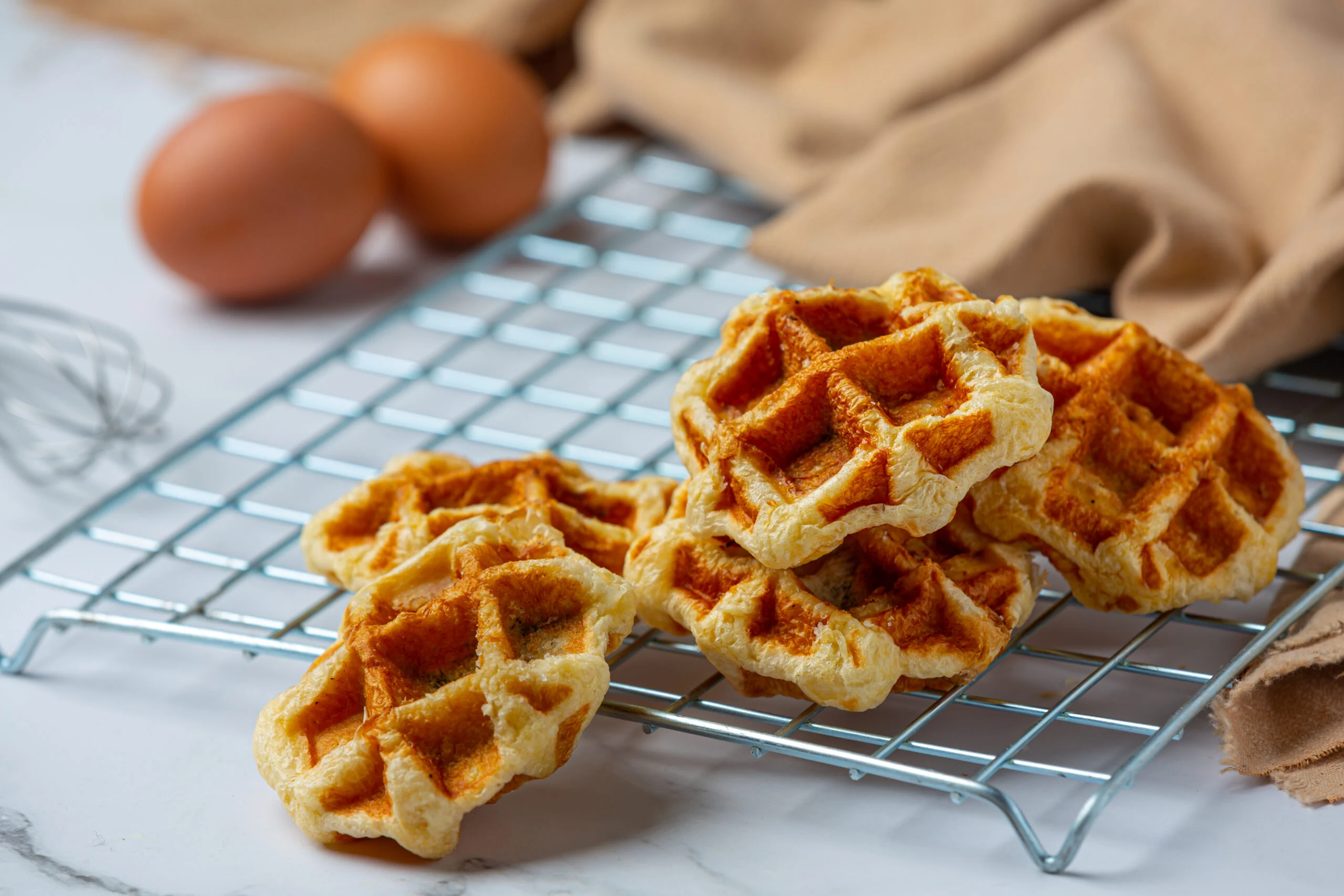 Waffle de Mandioca com 2 ingredientes