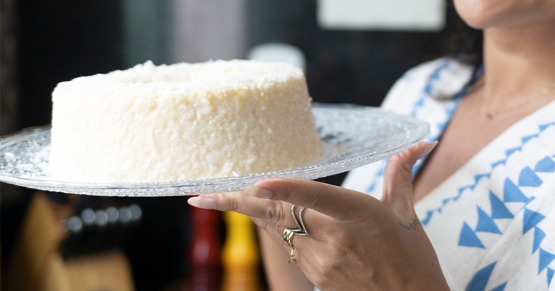 Bolo de tapioca gelado