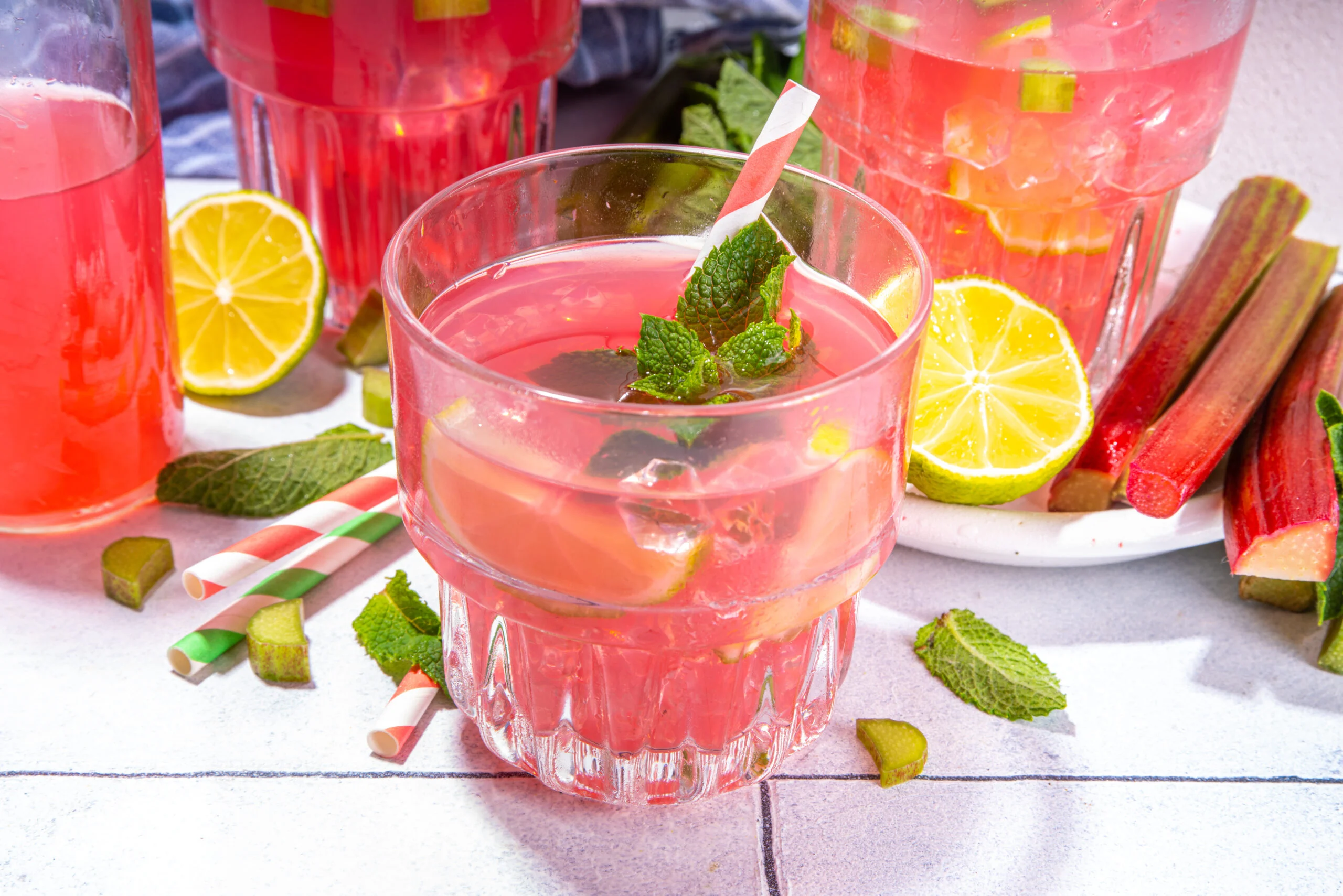 Mojito de frutas vermelhas sem álcool 