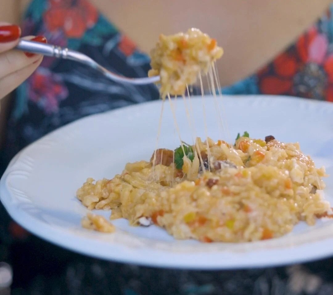 Arroz cremoso com camarão